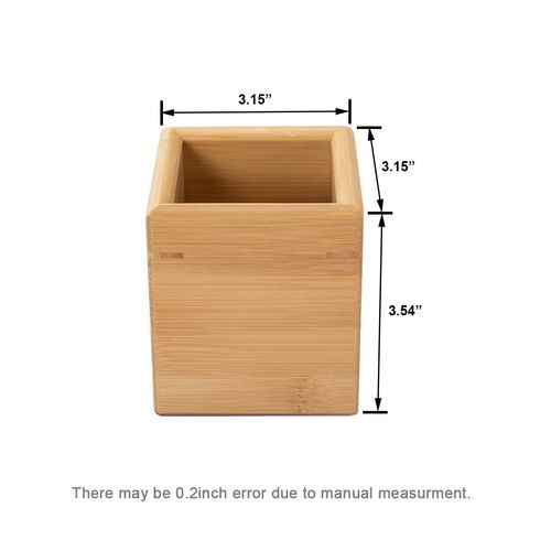 PELYN Makeup Brush Holder Organizer for Vanity, Hair Brush Holder Organizer for Bathroom Countertop, Bamboo