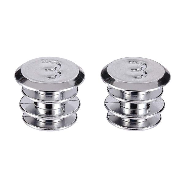 BBB BHT-90S handlebar tape endcaps, silver, 2.929.779.002