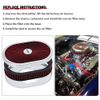 12" Super Flow Oval Air Cleaner Set With Washable Red Element & chrome top