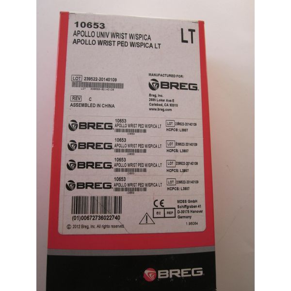 Breg 10653 Apollo Universal Wrist Pediatric W/ Spica Left