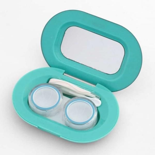 2P Mint Mirror Lens Case Lens Supplies Lens Storage Case Soft Lens Case