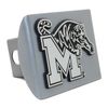 Memphis Tigers Silver Metal Hitch Cover