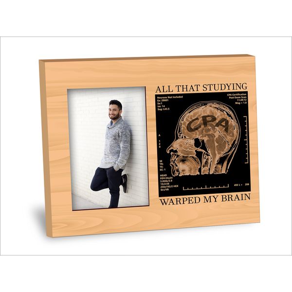 CPA Certification Picture Frame - Personalization Available - 8x10 Frame - 4x6 Picture - Matte Maple Finish