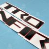 Black Red Outline Tailgate Inserts Letters Emblems For 2020-2024 Nissan Frontier