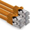 3.0 m - orange - 5 pieces CAT.7 computer Ethernet cable network cable (raw cable) patch cable S-FTP LSZH PIMF 10GB s RJ45 plug Cat6a