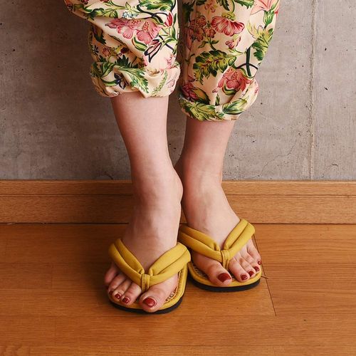 Diet Slippers Foot Half Sandals After Heel Indoor Shoes, yellow (mustard)