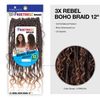 FreeTress Crochet Braids 3X Rebel Boho Braid 12" (HTBERRY)