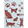 HONGBE Cat Wall Stencil Pattern Reusable Plastic Template Kitten Paws