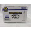 Medium Weight Disposable Plastic Forks Bulk White Plastic Silverware 1000ct