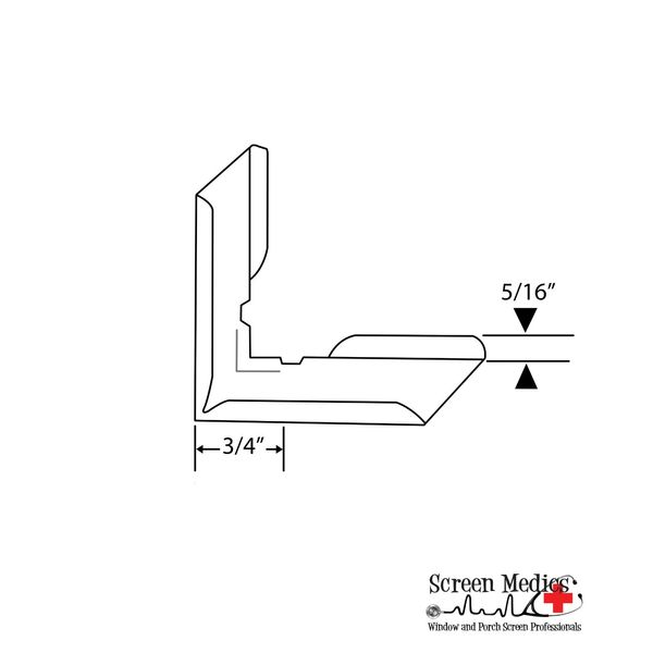 4 Pack 5/16" x 3/4" internal Metal Miter Screen Frame Corners