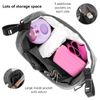ZAMBOO Buggy Organiser Bag with Multiple Compartments and Pram Attachment Strap - Multi-Purpose Drawstring Backpack - Grey/Black