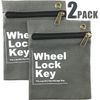 Wheel Lock Key Storage Bag - Easily and Safely Keep Your (Wheel Locks, Locking W