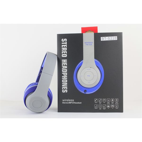 Over-the-Head Stereo Bluetooth Headset for iPhone, All Smartphones, Blue