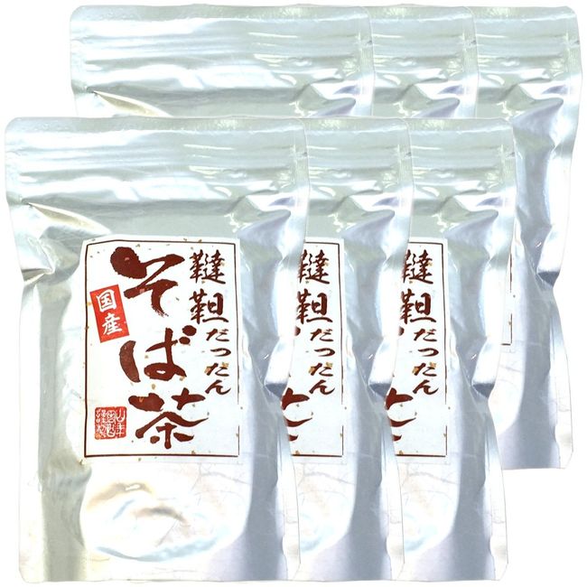 Soba Tea, Made in Japan, Pesticide-free, Hokkaido, 10.6 oz (300 g) x 6 Bag Set, Sugamo Tea House Sannenen