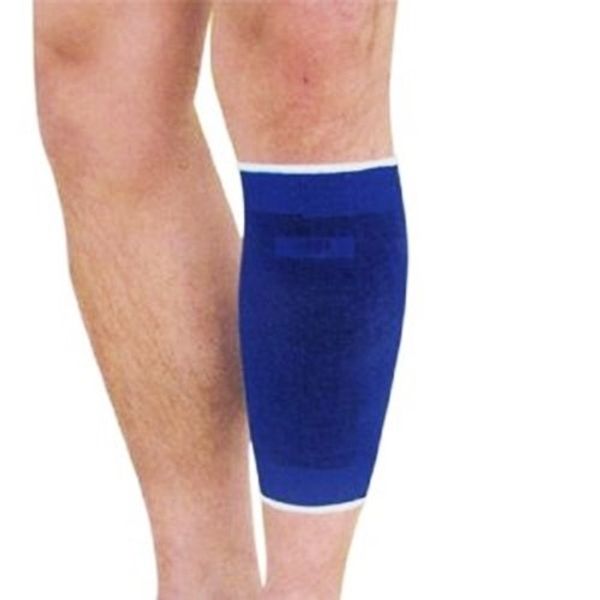 Blue Elasticated Calf Support Leg Bandage Brace Guard Wrap Protector Sleeve