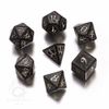 Q-Workshop QWOELV19 Qworkshop 7 Piece Elvish Glow-in-The-Dark Dice Set, Black, Multi-Color