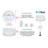 Ufixt Universal White Control Knobs for Ovens, Cookers and Hobs (Pack of 6)