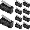 AC 250V 5A SPDT 1NO 1NC Short Straight Hinge Lever Mini Micro-Switch (10 Pack).