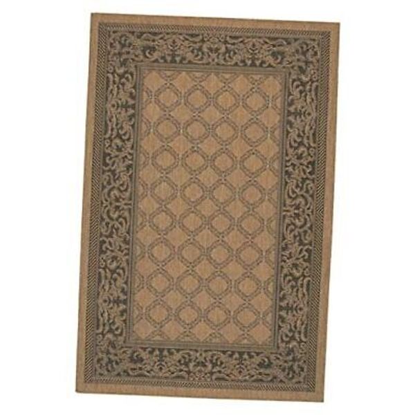 Recife Garden Lattice Indoor/Outdoor Area Rug, 7'6" x 10'9", Cocoa-Black