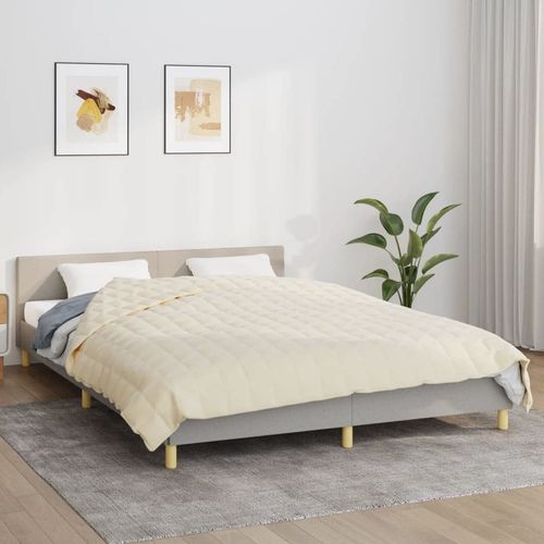 YAFF Weighted Blanket Light Cream 86.6"x94.5" 24.3 lb Fabric
