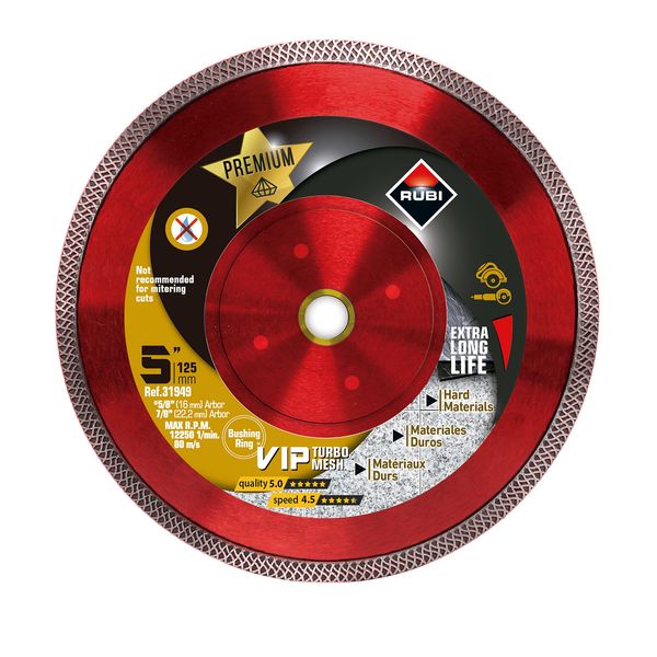 Rubi Tools 5" VIP Premium Dry Diamond Blade
