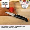 Kuhn Rikon Kinderkitchen Knife for Kids. Serrated Kids Cutting Knife. Kids Knife for Chopping. Safety Knives for Children. Kids Knives for Cooking – 3 Year Kuhn Rikon Kitchen Accessories Guarantee