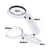Foldable 5X 11X Magnifier with 2 Brightness Adjustable Lights