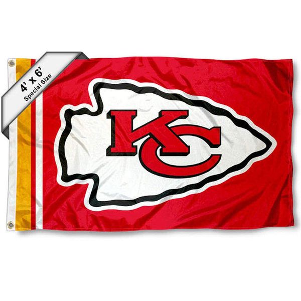 WinCraft KC Chiefs 4 ft x 6 ft Foot Flag