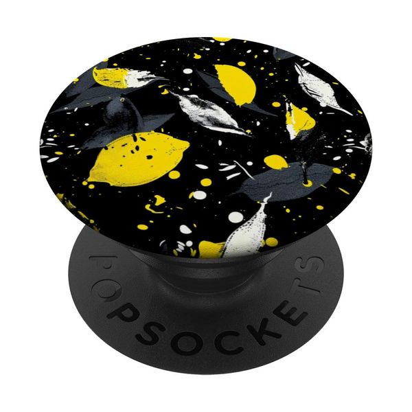 Lemon Leaves Abstract Color Splash PopSockets Swappable PopGrip