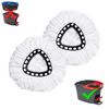 2 Pack Mop Replacement Heads for O-Ceda EasyWrin Spin Mop, Microfiber Spin Mop Refills, Easy Cleaning Mop Head Replacement