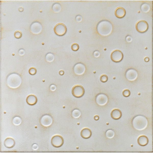 Decorative Ceiling Tiles Styrofoam 20x20 R21 White Satin Washed Gold