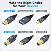 Thzzhnno USB 3.0 A to USB B Cable 0.5M, USB to type B Printer Cable Compatible with Docking Station, External Hard Drivers, Scanner, Printer