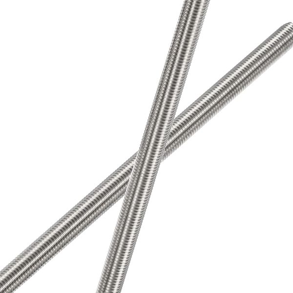 HiPicco M8 x 250mm Fully Threaded Rod & Studs, 304 Stainless Steel Right Hand Threads Rods, M8-1.25 Thread Pitch for Anchor Bolts, Clamps, Hangers and U-Bolts 2 Pack