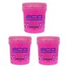 3x Eco Styler Curl and Wave Styling Gel Pink 8oz