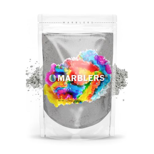 MARBLERS Gray Mica Powder Colorant [Light Gray] 3oz (85g) | Cosmetic | Epoxy Resin Pigment | Dye | Non-Toxic, Vegan, Cruelty-Free | Lip Gloss, Nails, Body Butter | Bath Bomb, Candle & Soap Making