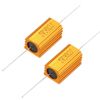 sourcing map 2 Pcs Aluminum Case Resistor 5W 90 Ohm Wirewound for LED Replacement Converter