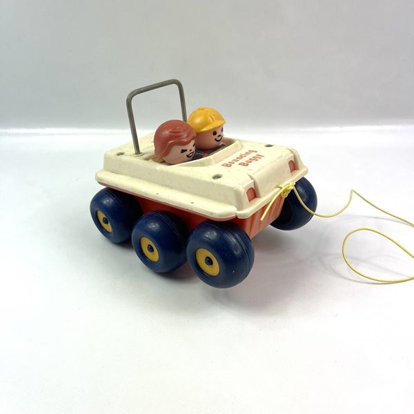 Bouncing Buggy by Fisher Price Vintage Toddler's Pull Toy Racing Car 1973