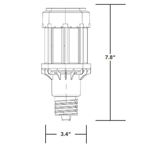 KastLite LED Post Top Light Bulb | Retrofit Corn Cob Light | 3 Color Temperatures 3000K, 4000K, 5000K | Mogul or Med Base | Rotatable Base with Cooling Fan, Surge Protection, Dimmable, Long Lifespan