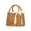 Natural Handwoven Wicker Handbag, Rectangular Basket Purse, Women Straw Tote (Rectangular Khaki)