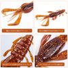 Goture Crowworm, 3.9 inches, 10 cm, 10.5 g, 8 Pack, Dark Red