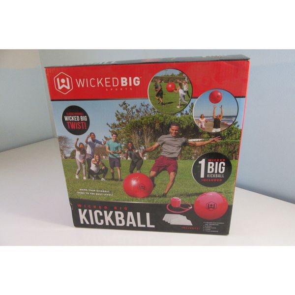 Wicked Big Kickball 3 Bases Homeplate Pump And Plug Remover In Box New