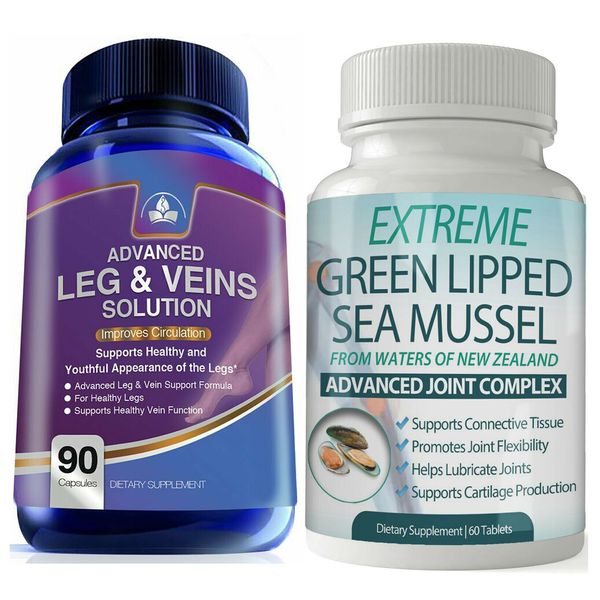Legs Healthy Vein Function Support Capsules & Green Lipped Sea Mussel Tablets