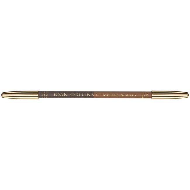 Joan Collins Timeless Beauty, Contour Eyebrow Pencil Duo, Charcoal/Light Brown, 1.56 g