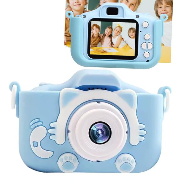 Generic Digital Camera for Toddler Kids. Toys for Boys and Girls. Exciting Gift for All Ages. Front and Back Cameras, High Definition Video and Fun Games for Every time. (Blue), Q9, C16