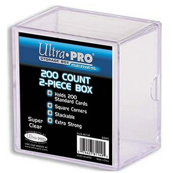 2-Piece 200 Count Clear Card Storage Box