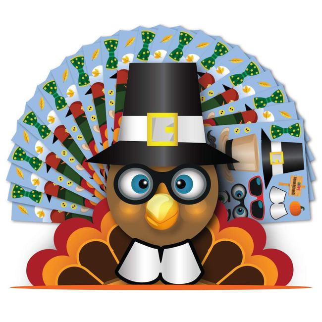 Colonel Pickles Novelties Make A Turkey Sticker Kits Halloween Thanksgiving Fall Crafts Kids