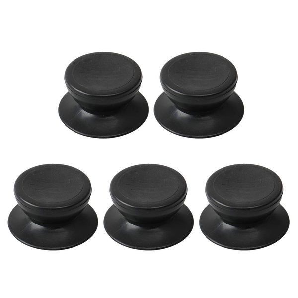 uxcell Lid Knobs Pan Pot Cover Grips Pot Knob Heat Resistant Plastic Knob Handle Kitchen Cookware Accessories M5 x 18 mm Black Pack of 5