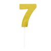Bristol Novelty Diamond Number Cake Topper (6) (Gold)