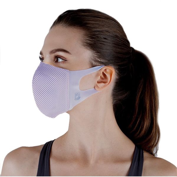 Balzari Balma Zero Mask for Sports Mesh Material Washable Mask Set of 2 (Premium, Purple, Small)