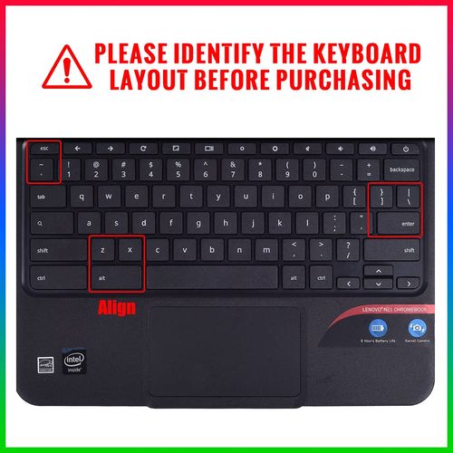WYGCH Silicon Keyboard Cover for Lenovo Chromebook C330 11.6" 2019/2018 /Flex 11 /N20 N21 N22 N23 100e 300e 500e 11.6"/N42 N42-20 14 inch,Protector Skin，Green Bohemia